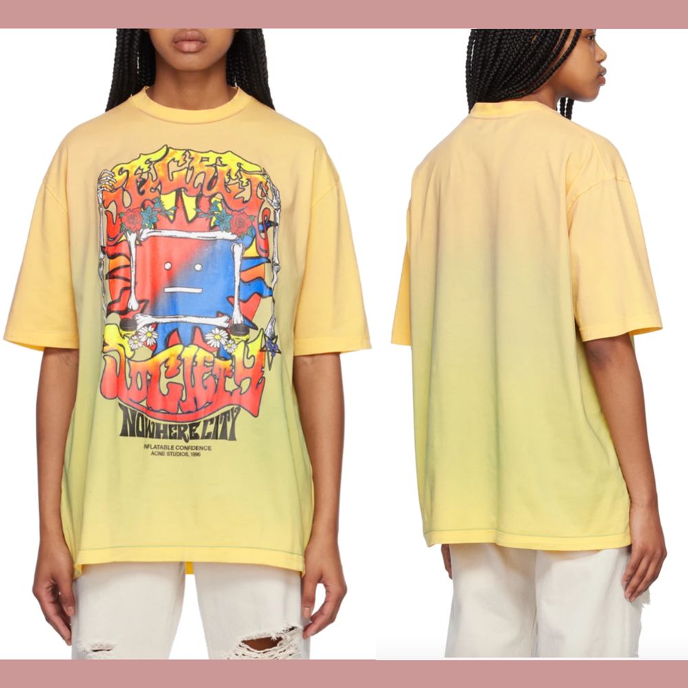 Nwd $340 Acne Studios [ L/Xl ] No Where City Graphic Tee #6306